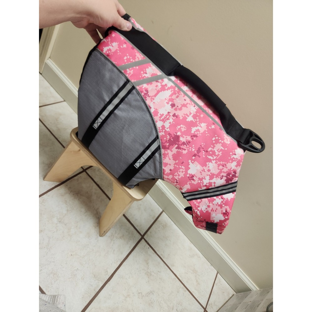 Vivaglory Pink Camo Dog Life Jacket Vest Flotation Pet Safety‎ Swim